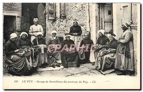 Ansichtskarte AK Folklore Dentelle Dentelliere Le Puy Groupe de dentellieres des environs du Puy