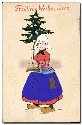 Cartes postales Fantaisie Femme Noel