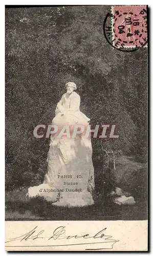Cartes postales Paris Statue d&#39Alphonse Daudet