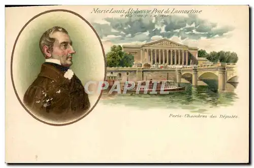 Cartes postales Marie Louis Alphonse Prat de Lamartine Paris Chambre des Deputes