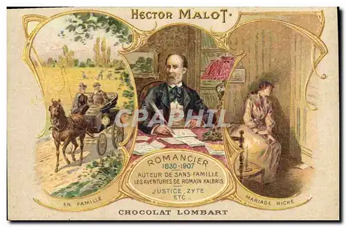 Ansichtskarte AK Hector Malot En famille Mariage riche Chocolat Lombart