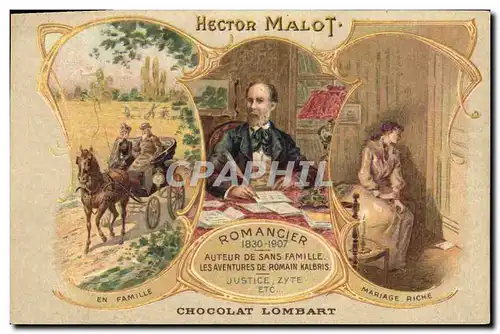 Ansichtskarte AK Hector Malot En famille Mariage Riche Chocolat Lombart