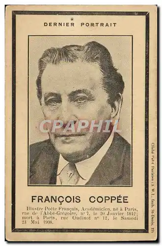 Cartes postales Francois Copee poete