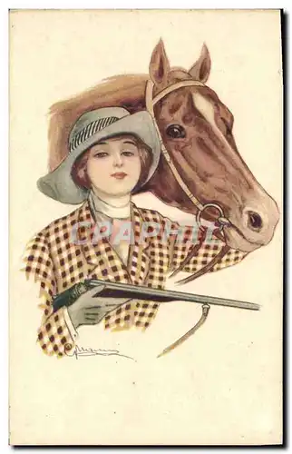 Cartes postales Cheval Equitation Hippisme Femme