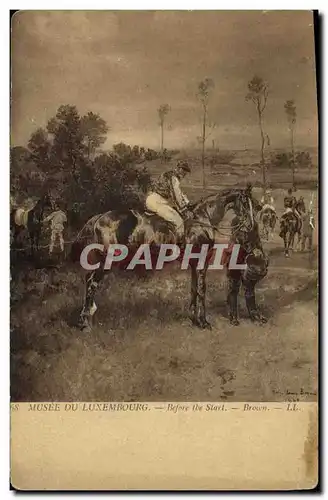 Cartes postales Cheval Equitation Hippisme Musee du Luxembourg Before the start Brown