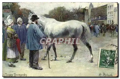 Cartes postales Cheval Equitation Hippisme Types Normands