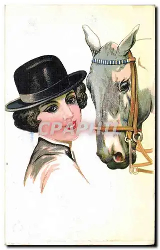 Cartes postales Cheval Equitation Hippisme Femme