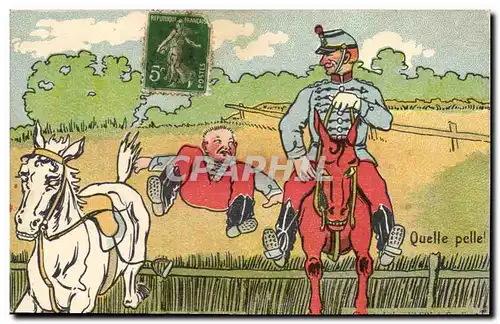 Ansichtskarte AK Cheval Equitation Hippisme Quelle Pelle Militaria