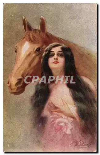 Cartes postales Cheval Equitation Hippisme Femme