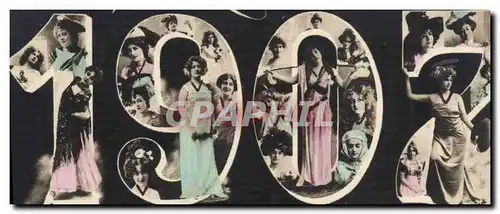 Cartes postales Fantaisie Fleurs Annee 1907 Femmes