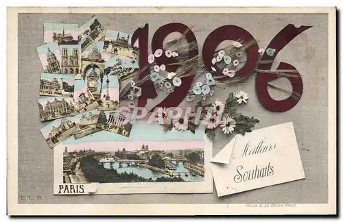 Cartes postales Fantaisie Fleurs Annee 1906 Paris