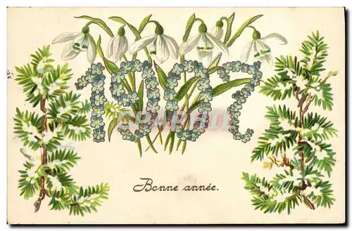 Cartes postales Fantaisie Fleurs Annee 1907