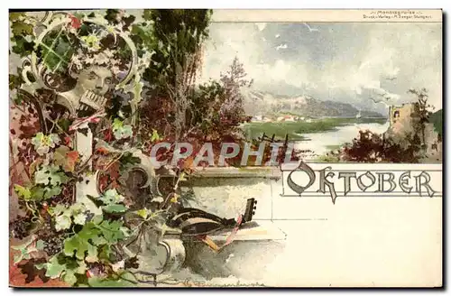 Cartes postales Fantaisie Mois Octobre