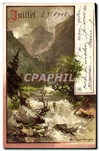 Cartes postales Fantaisie Mois Juillet