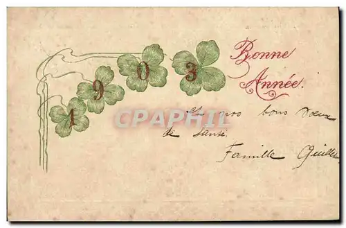Cartes postales Fantaisie Fleurs Annee 1903