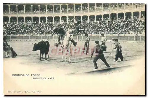 Ansichtskarte AK Corrida Course de taureaux Suerte de Vara