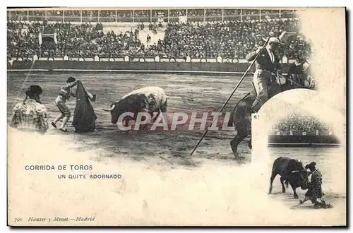 Ansichtskarte AK Corrida Course de taureaux Un quita adornado