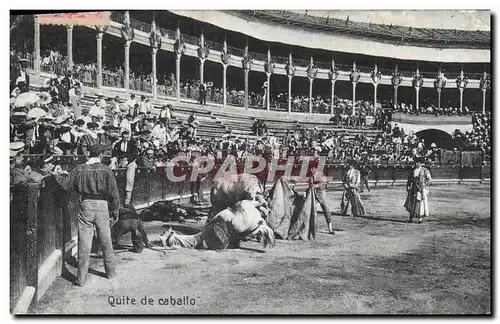 Cartes postales Corrida Course de taureaux Quite de caballo
