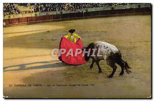 Ansichtskarte AK Corrida Course de taureaux Jeu de manteau