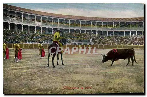 Cartes postales Corrida Course de taureaux Citando a la pica