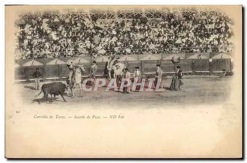 Cartes postales Corrida Course de taureaux Suerte de Pica