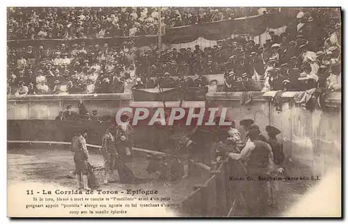 Cartes postales Corrida Course de taureaux Epilogue