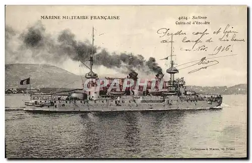 Cartes postales Bateau de Guerre Suffren Cuirasse d'escadre