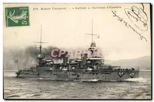 Cartes postales Bateau de Guerre Suffren Cuirasse d'escadre