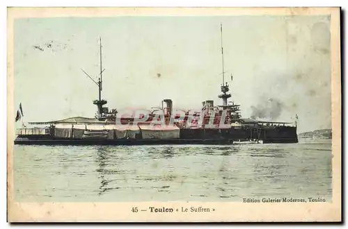 Cartes postales Bateau de Guerre Toulon Le Suffren