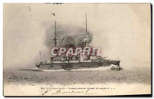 Cartes postales Bateau de Guerre Le Saint louis Vaisseua amiral