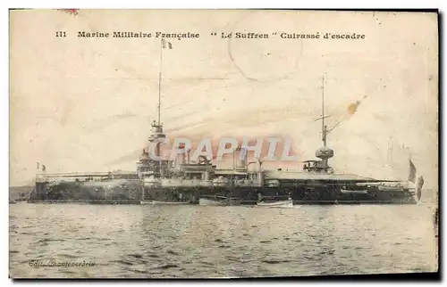 Ansichtskarte AK Bateau de Guerre Le Suffren Cuirasse d&#39escadre