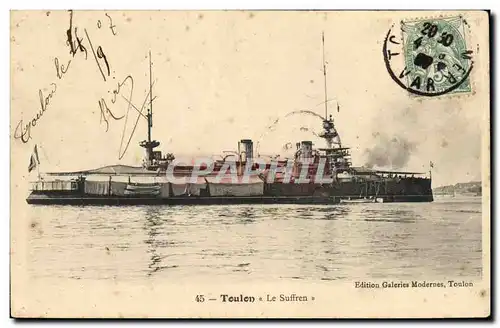 Ansichtskarte AK Bateau de Guerre Toulon Le Suffren