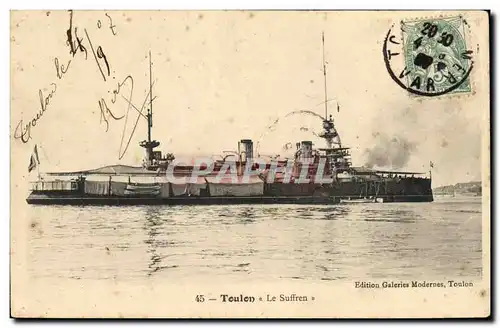 Cartes postales Bateau de Guerre Toulon Le Suffren