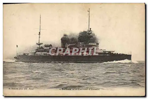 Cartes postales Bateau de Guerre Suffren Cuirasse d'escadre