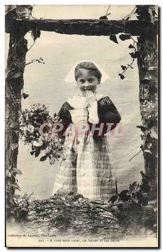 Cartes postales Folklore Enfant Bretagne