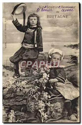 Ansichtskarte AK Folklore Bretagne Enfants