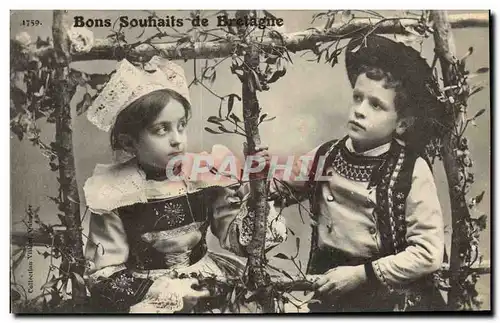 Ansichtskarte AK Folklore Bretagne Enfants