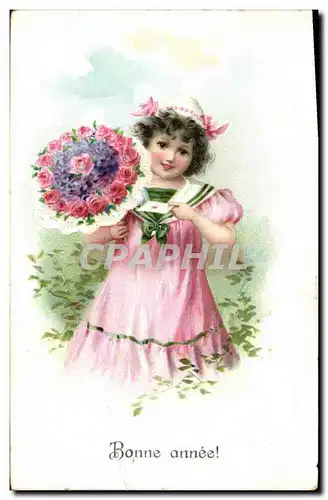 Cartes postales Fantaisie Fleurs Enfant