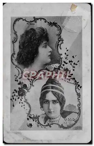 Cartes postales Fantaisie Femme Nebbia Theatre (carte metalis�e) TOP