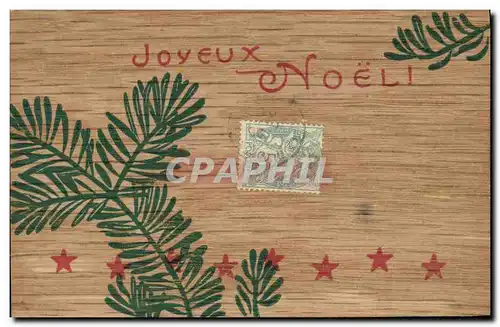 Ansichtskarte AK Fantaisie (en bois) Joyeux Noel