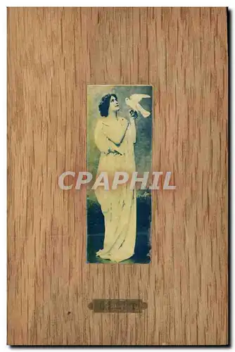Cartes postales Fantaisie Femme (carte en bois)