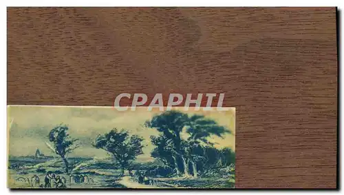 Cartes postales Fantaisie Paysage (carte en bois)