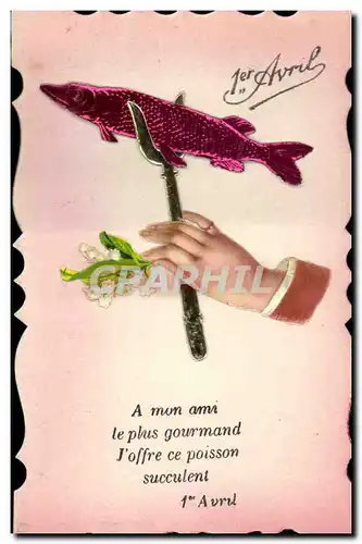 Cartes postales Fantaisie Poisson 1er Avril