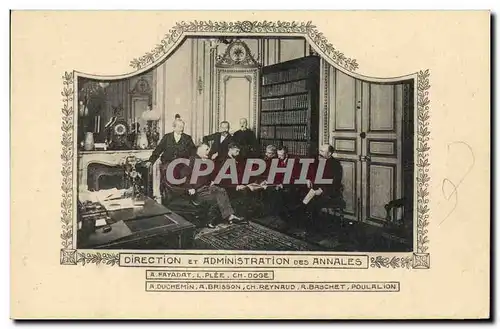 Cartes postales Direction et administartions des Annales Fayadat Plee Doge Duchemin Brisson Reynaud Baschet Poul