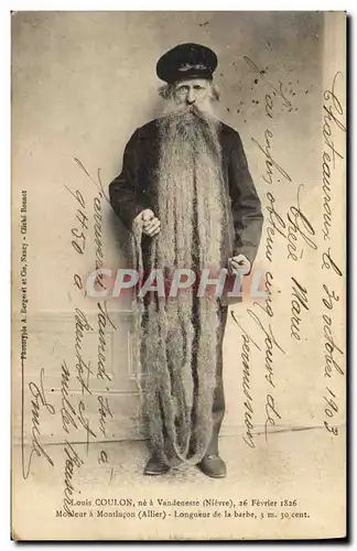 Cartes postales Louis Coulon ancien mouleur aux usines St Jacques a Montlucon ne a Vandenese Nievre Longueur de