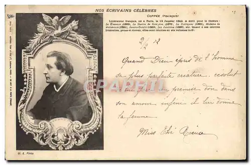 Cartes postales Coppee Francois Litterateur francais