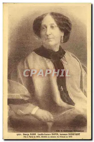 Cartes postales George Sand Baronne Dudevant