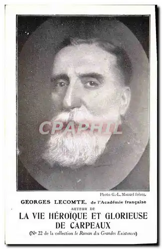 Cartes postales Georges Lecomte de l&#39Academie Francaise la vie heroique et glorieuse de Carpeaux