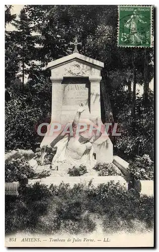 Cartes postales Amiens Monument de Jules Verne