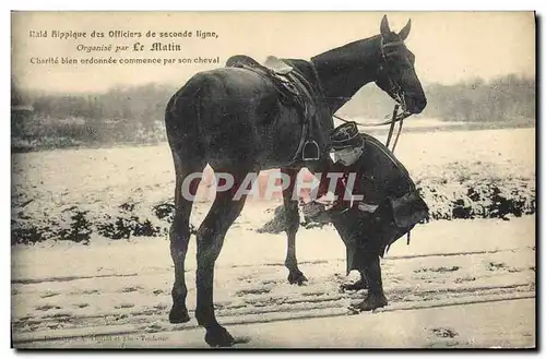 Cartes postales Cheval Equitation Hippisme Raid hippique des officiers de seconde ligne Le Matin Militaria TOP